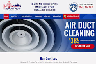 create responsive hvac website