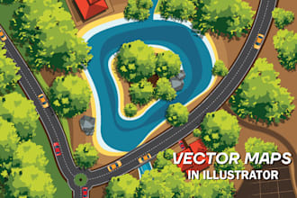 custom vector maps in illustrator events, city maps