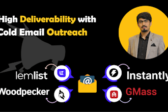 setup lemlist, instantly, gmass for cold email marketing