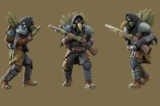 model 3d miniature figurine table top game props warhammar props for 3d printing