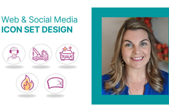 design a custom icon set for your website and social media