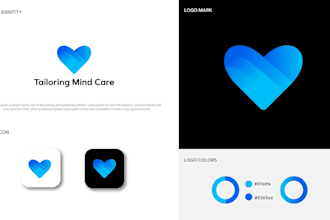do exclusive clean modern minimalist colorful 3d gradient app logo and app icon