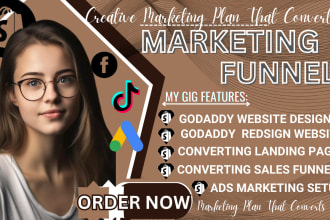 design godaddy website, godaddy landing page, godaddy sales funnel, redesign