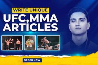 create a unique MMA,ufc script as an MMA fighter for youtube