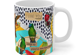 create a mug design for gifts, party favors or store