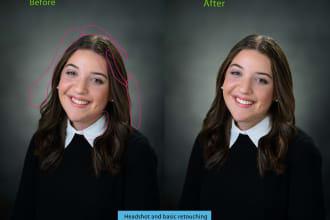do heatshot, portrait retouching and head swap editing