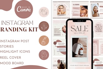 create elegant and professional instagram branding kit
