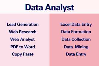 do data analyst and web research expert