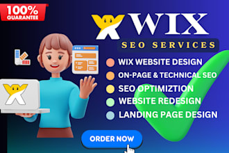 create wix website design, develop wix landing pages, redesign wix website