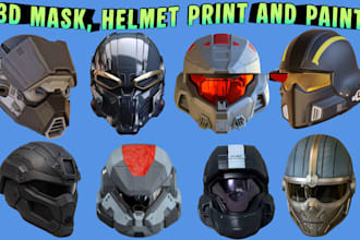 model and sculpt quality 3d mask 3d helmet 3d armor for cosplay 3d printing