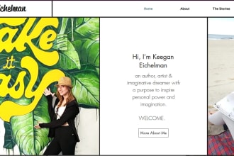 design and create an author website for you