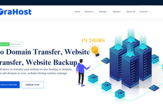 move or transfer your website to new host or domain in 24hrs