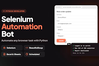 build a python selenium bot to automate browser tasks and scrape data