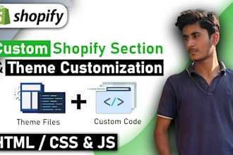 create custom shopify sections and do theme customization