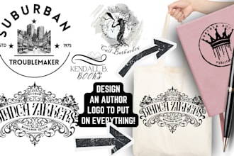 create an author or book logo