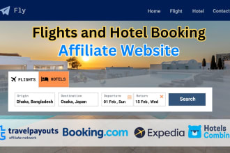 create flight and hotel booking affiliate website