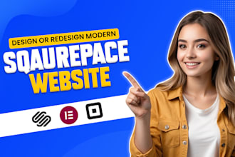 build design or redesign modern squarespace website design