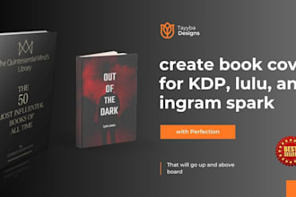 create book covers for KDP, lulu, and  ingram spark