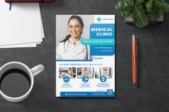 design medical and health care flyers