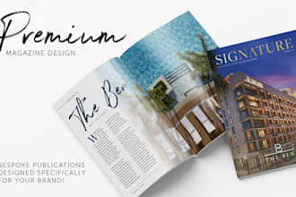 design a premium, professional print or digital magazine