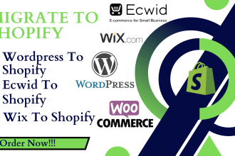 do ecwid wix wordpress squarespace migration to shopify website migration