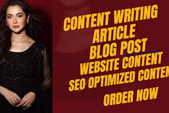 do SEO article writing, blog post writing, content writing