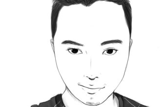 draw an outline illustration of you