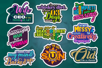 do custom typography, text base, lettering sticker design