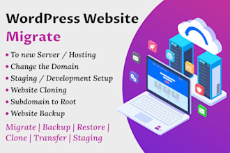 migrate or clone wordpress site to new host or domain
