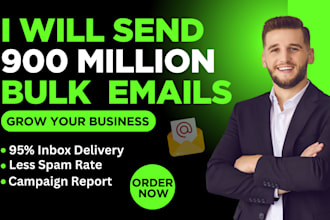 send 900 million bulk email blasts with inbox delivery and email marketing
