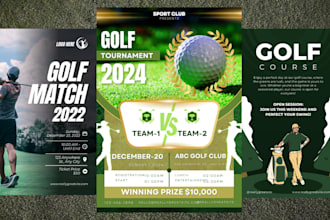 create professional golf flyer