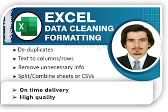 do ms excel cleaning, data merging, data reformatting