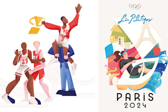design custom sports illustrations