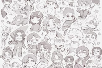 do anime chibis style and stickers