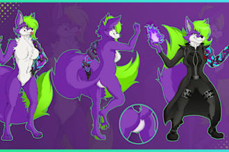 draw your character in anime or furry style