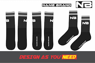 make sock pattern, liquid, custom professional design for your brand