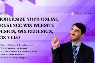 modernize presence wix redesign, design, wix consulting website, wix velo