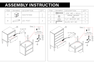 design user manual, assembly instruction for your product