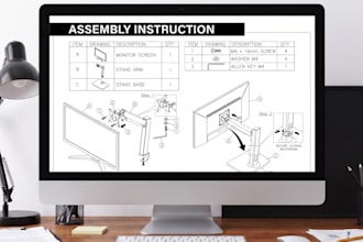 design user manual, assembly instruction for your product