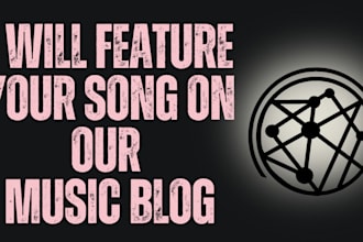 feature your bands song on our popular music blog