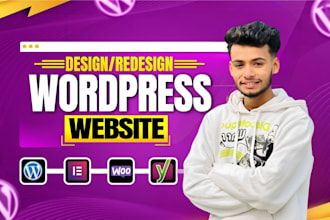 design and redesign a professional wordpress website with elementor