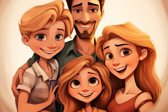 draw custom family, in my disney style