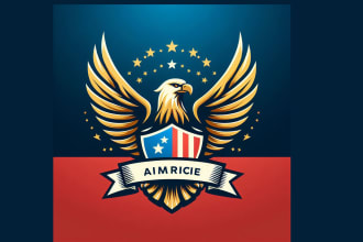design different american eagle mascot logo with unlimited revision