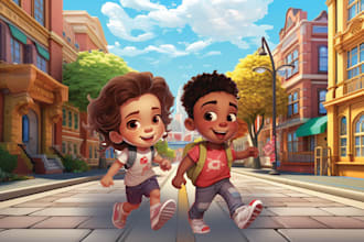 do attractive and cute kids book and book cover