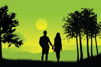 do stencil art and silhouette