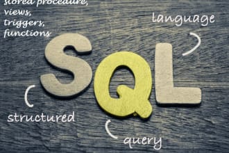 write sql queries, stored procedures, views, functions