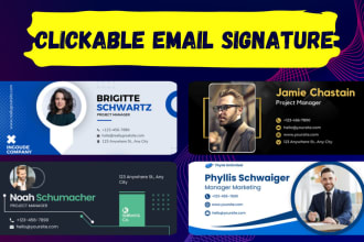 make clickable HTML email signature for outlook, gmail, etc