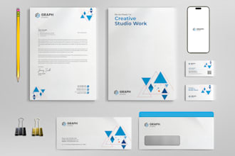 do custom letterhead, business cards and stationery design