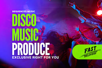 make disco, funk, party music with amazing result in 24 hour