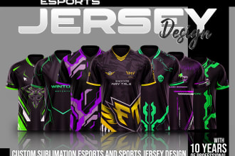 do custom sublimation esports and sports jersey design